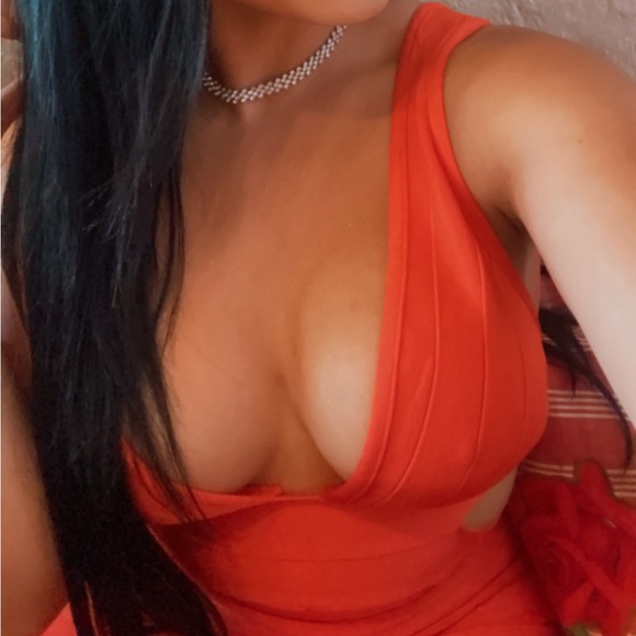 Forever 21 Dresses & Skirts - Small orange bandage dress